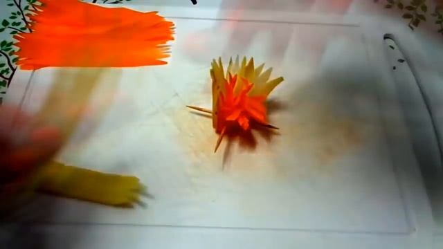 Великолепный Цветок из Моркови! Украшения из овощей! смотреть онлайн