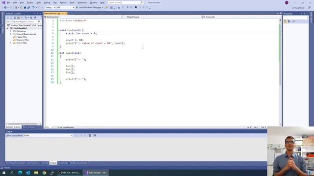 Static Variable in C смотреть онлайн