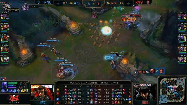 FNC Vs RNG (WC2017 1/4 финала игра 1)