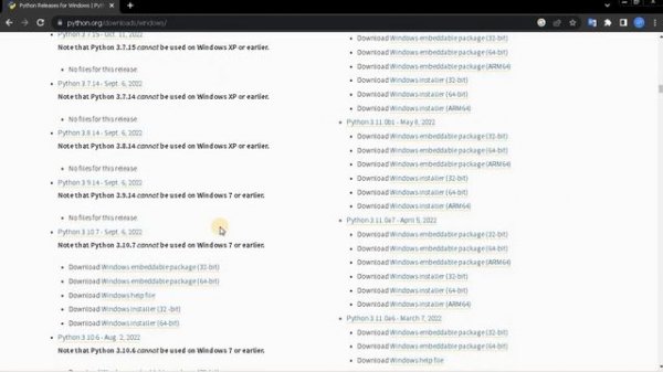 Download Python for Windows 7 32 bit operating system
