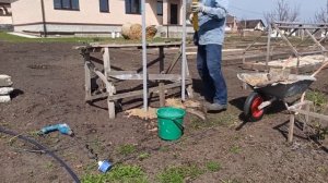 Двухплоскостная шпалера для винограда.