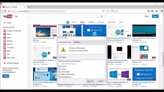 Delete browser history in Firefox on Windows 10 - Howtosolveit смотреть онлайн