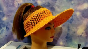 КОЗЫРЕК ОТ СОЛНЦА КРЮЧКОМ.  Козырек для начинающих, подробный М.К. (720p).mp4