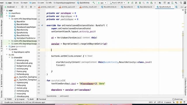 Android & Kotlin : Bayrak Quiz Uygulaması - SQLite смотреть онлайн