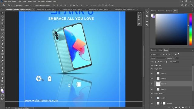 Simple Digital Marketing Social Media Post Design - Adobe Photoshop Tutorial смотреть онлайн