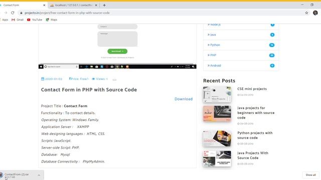 Contact Form PHP | Projecto.in смотреть онлайн