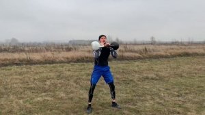 Кроссфит.Тренировка с гирями.Интенсивные нагрузки .Физкультура
