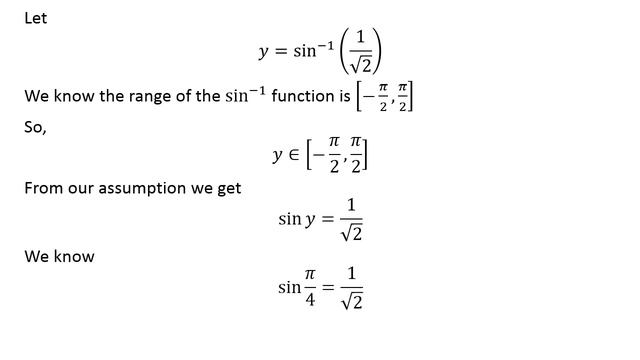 Find the principal value of sin^(-1)(1/sqrt(2)) смотреть онлайн