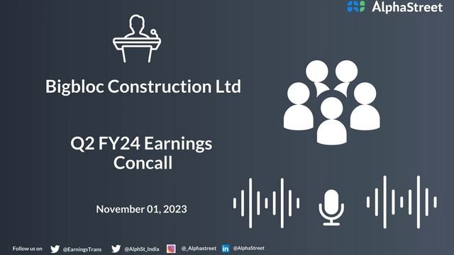 Bigbloc Construction Ltd Q2 FY24 Earnings Concall смотреть онлайн