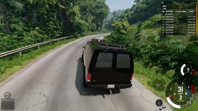BeamNG drive [Island Dirt Loop, Gavril H-Series H15 Vanster Off-Road] Wrecked steering! смотреть онлайн