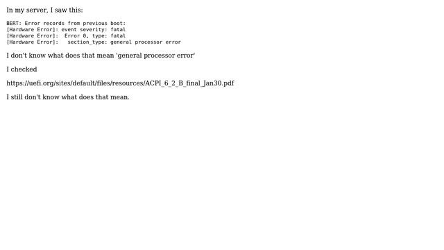 Unix & Linux: What is section_type: general processor error смотреть онлайн