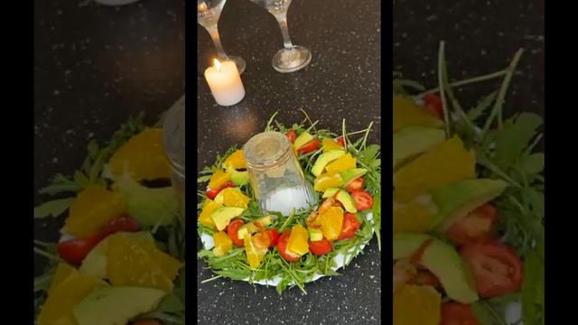 Салат с креветками