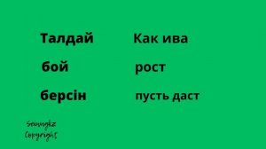 Бата. Пожелание блага на казахском с переводом на русский