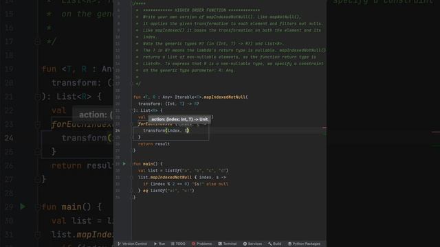 Kotlin - Higher Order function mapIndexedNotNull super easy programming. смотреть онлайн