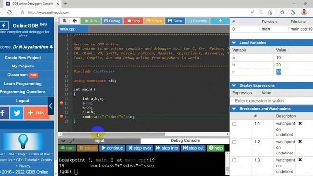 Online GDB Free Compiler for C++ || Online Free C++ Compiler || How to Use OnlineGDB C++ Compiler смотреть онлайн