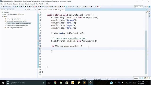 How to Remove Duplicate Elements From an ArrayList in Java смотреть онлайн
