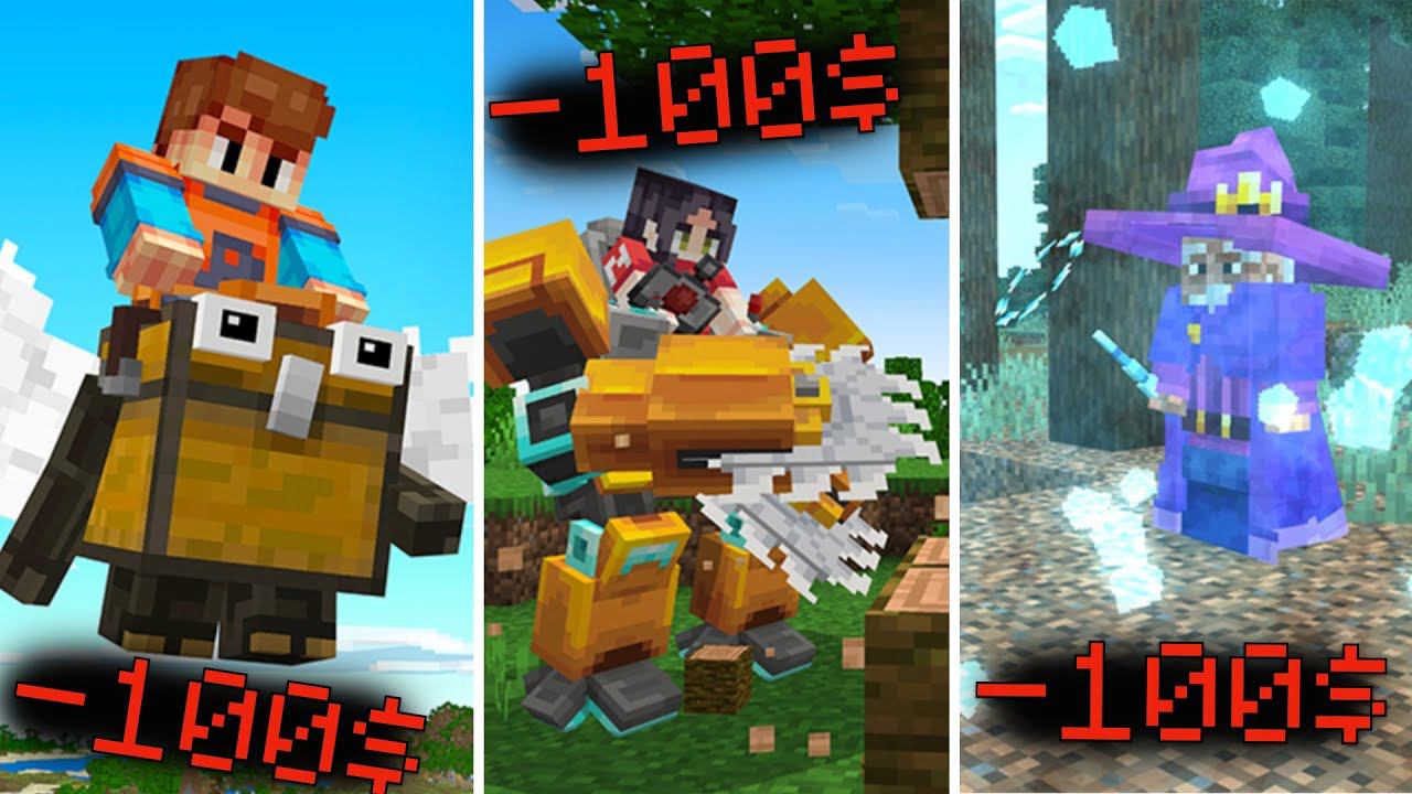 Топ 3 ПЛАТНЫХ DLC Модов для Майнкрафт ПЕ (Бедрок) | Моды из Market Place смотреть онлайн