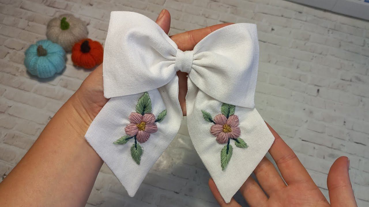 ШЬЮ БАНТ С РУЧНОЙ ВЫШИВКОЙ #ручнаяработа #шьюсама