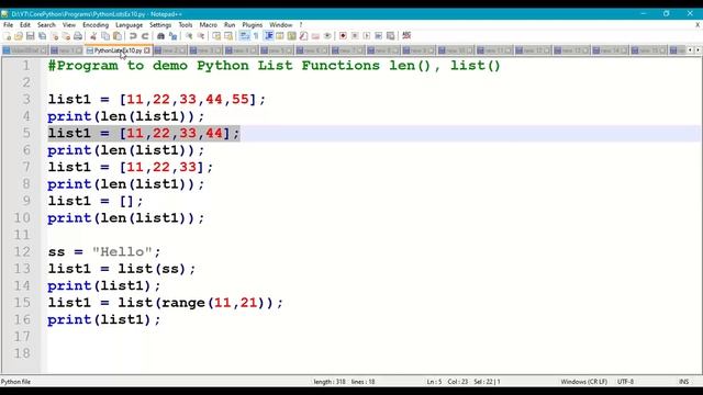 Python List Functions || Python len() Function || Python list() Function || Python List Coll || #88 смотреть онлайн