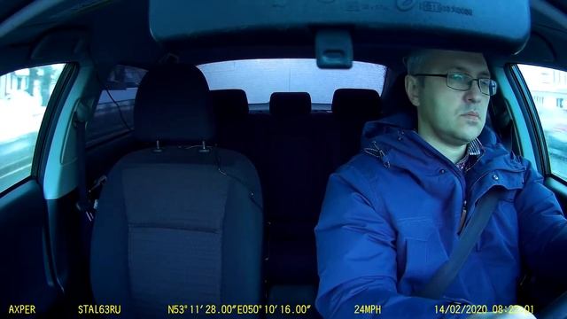 Видеорегистратор Axper DUO - дневная съёмка, FullHD, тыловая камера смотреть онлайн