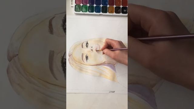 Портрет Анны Асти - процесс создания #аннаасти #draw #акварель #bmwdriving смотреть онлайн