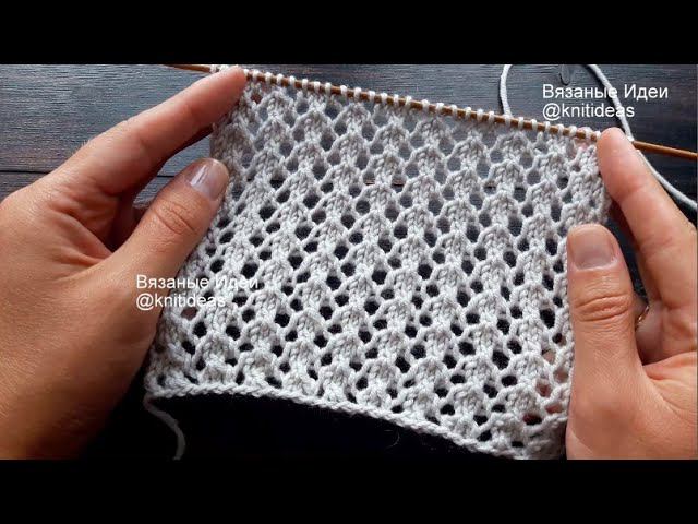 Простой ажурный узор для топа, джемпера, кардигана! смотреть онлайн