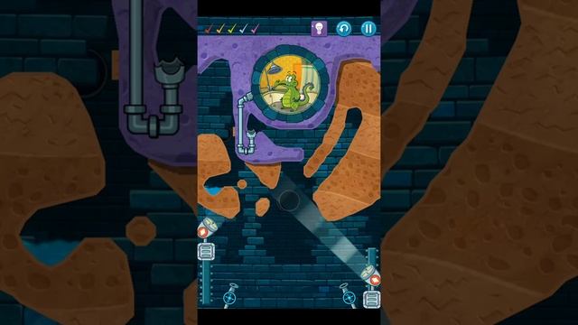 Let's Play "Where's My Water? 2" walkthrough level 64 "Wind-ersection", longplay, all ducks смотреть онлайн