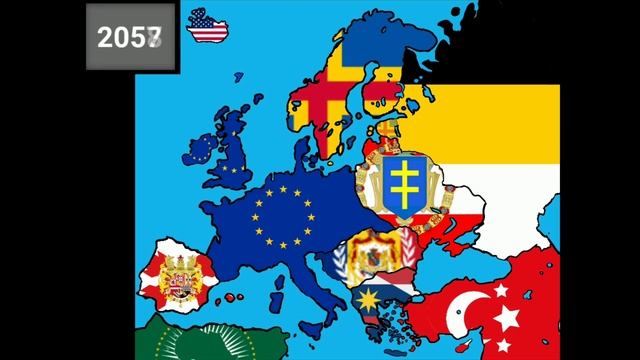 Альтернативное будущее Европы по флагам (2019-2100). смотреть онлайн