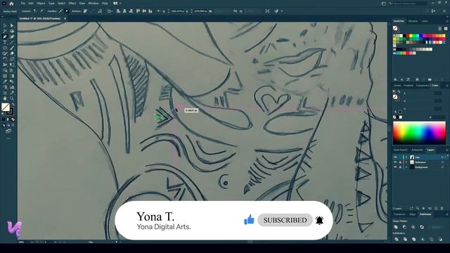 Gold Line Art | Speed Art (Adobe Illustrator 2021) смотреть онлайн