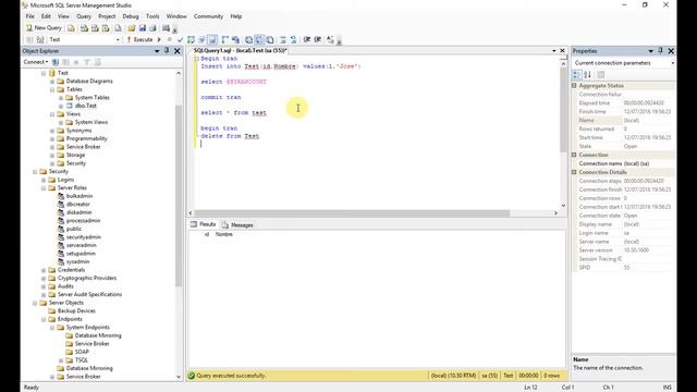 TRASACCIONES BEGIN TRAN COMMIT Y ROLLBACK смотреть онлайн