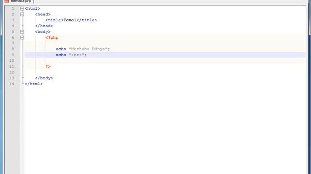 PHP-MYSQL - 03 PHP'ye Giriş: 03 Merhaba Dünya смотреть онлайн