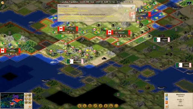 FreeCiv 2.4.0 [SDL Client] Canadian LP - Ep024 смотреть онлайн