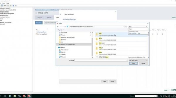 How to activate kaspersky Security for Windows Server through KSC
