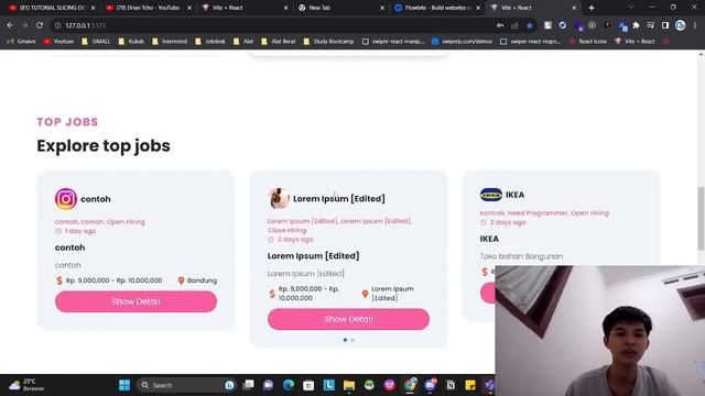 Preview project web Find Jobs, Using React JS, Tailwind CSS, Flowbite смотреть онлайн