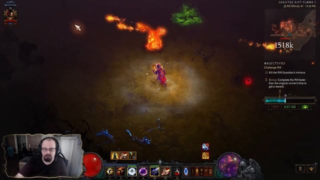 Diablo 3 - Challenge Rift 214 - Firebird Wizard - North America смотреть онлайн