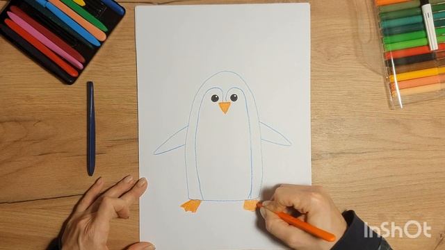 Как нарисовать пингвина? Легко и просто! смотреть онлайн