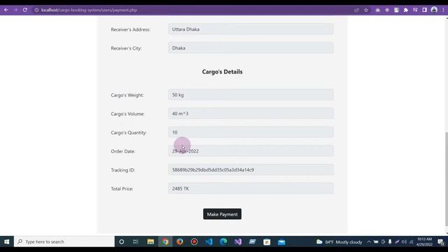 Project - Cargo Booking System in PHP & MySQL with Bootstrap 5 смотреть онлайн