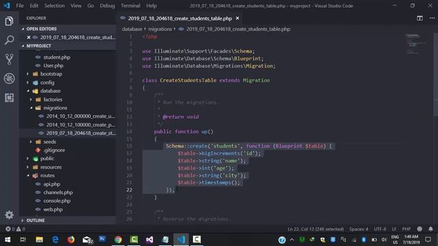 10-Creating Database and Running Migrations in Laravel || Laravel Framework 5.8 Tutorial (Urdu/Hind смотреть онлайн