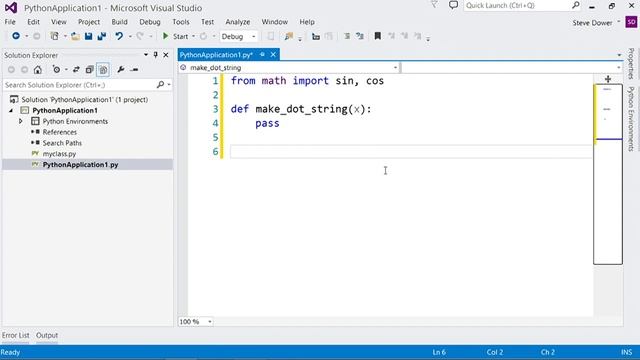 Visual Studio Python Tutorial 3 6 Editing Python code using Visual Studio смотреть онлайн