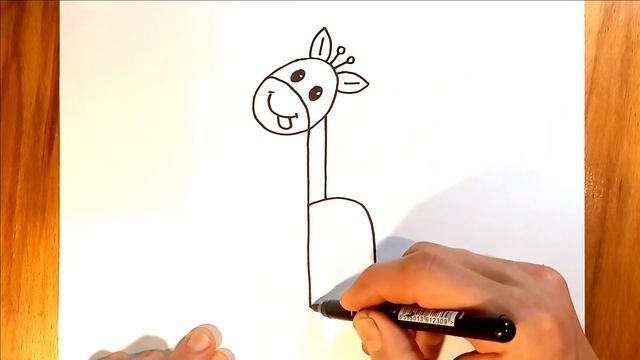 Как нарисовать жирафа детям / how to draw a giraffe for children / bolalar uchun jirafa chizish смотреть онлайн
