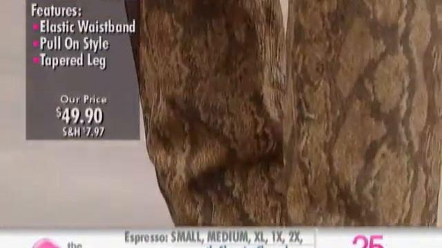 Diane Gilman Neutral Python Skinny Jegging at The Shopping Channel 581508 смотреть онлайн