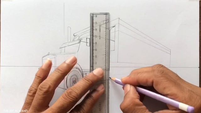 How to Draw a Truck using Two-Point Perspective: Step by Steps смотреть онлайн