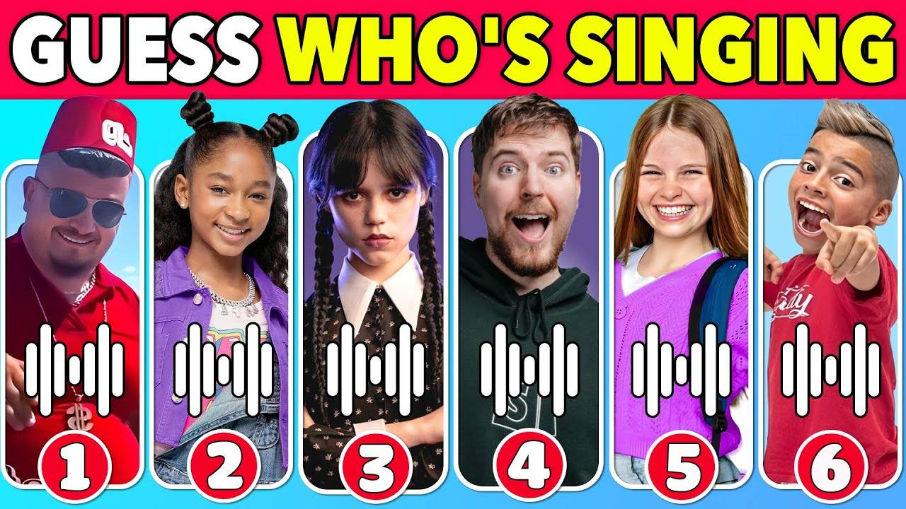Guess Who's Singing 🎙️🎶 Wednesday, Salish Matter, That Girl Lay Lay, King Ferran, MrBeast, Skibidi
