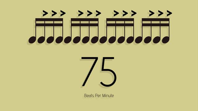 BPM = 75　メトロノーム - metronome - 16分 アクセント3-4 смотреть онлайн
