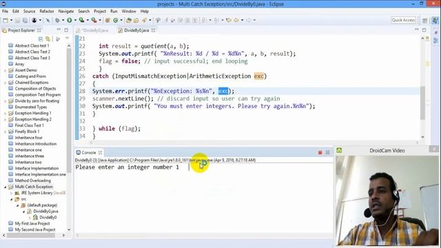 Lecture 80: Java Exceptions Multi Catch Programming Tutorial in Amharic | በአማርኛ смотреть онлайн