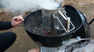 Как разжечь уголь в стартере с помощью газеты