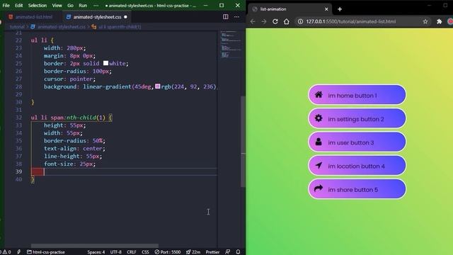 Animated li tag | Hover Effect | Drag n Drop смотреть онлайн