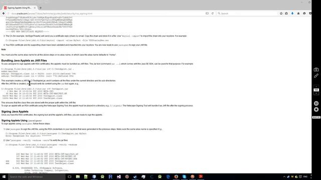 Signing Applets Using RSA Certificates смотреть онлайн