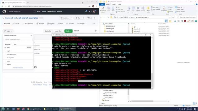 A Git Branch Remove Example смотреть онлайн
