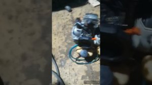 Двух цилиндровый мотор от мотокосы триммер для лодки